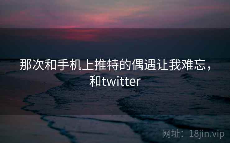那次和手机上推特的偶遇让我难忘,和twitter 那次和手机上推特的偶遇让我难忘,和twitter