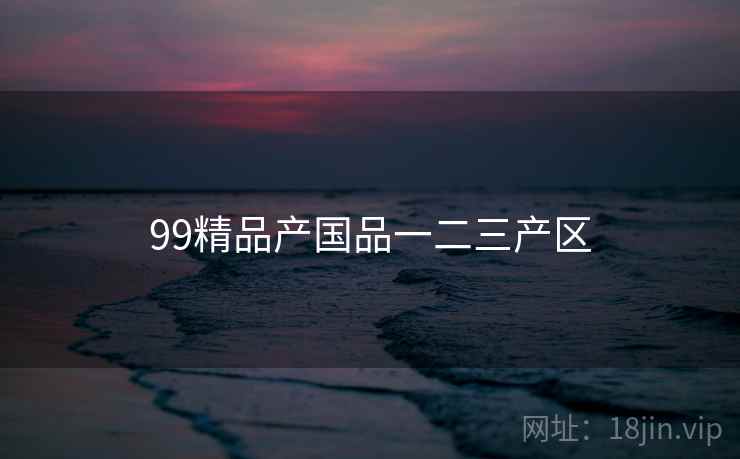 99精品产国品一二三产区